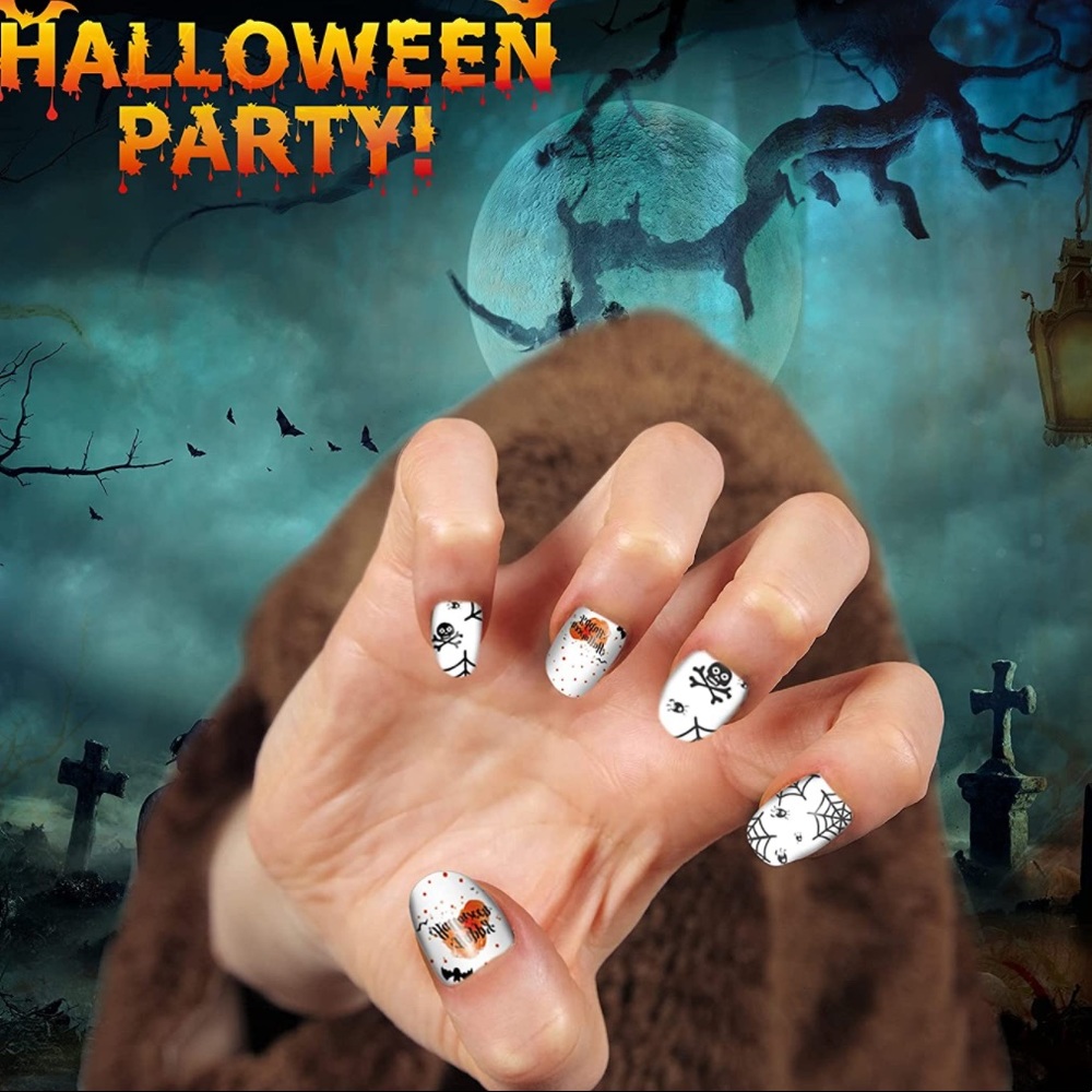 🎃 6 different sets of Halloween Nail Wrap Decals (42 total)!! - Picture 2 of 4